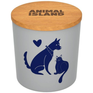 Animal Island Świeca Neutralizująca Zapachy Aromat Białe Kwiaty Szara