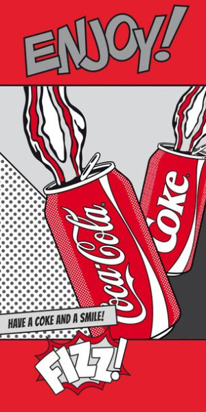 Ręcznik kąpielowy 100% bawełna 70x140 Coca-Cola