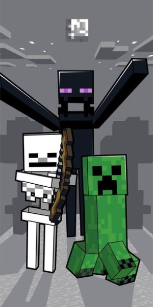 Ręcznik kąpielowy 100% bawełna 140x70cm MINECRAFT creepers