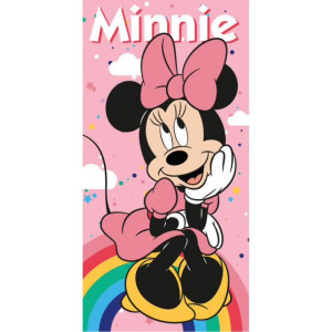 Ręcznik bawełna 140x70cm Myszka Minnie Tęcza
