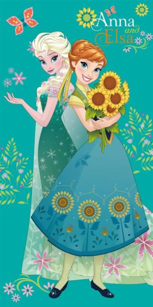 Duży ręcznik kąpielowy 140x70cm FROZEN Elsa i Anna