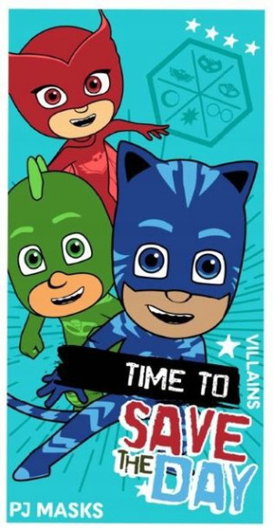 Duży ręcznik plażowy 140x70cm PJ Masks PIDŻAMERSI