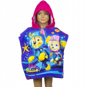 Poncho ręcznik z kapturem PSI PATROL Skye i Chase