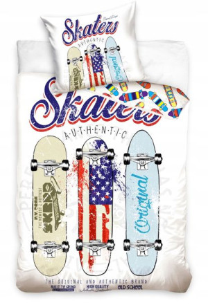 Pościel bawełniana 160x200cm SKATEBOARD DESKOROLKI