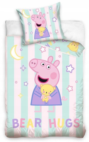 Pościel dziecięca bawełniana 135x100 ŚWINKA PEPPA