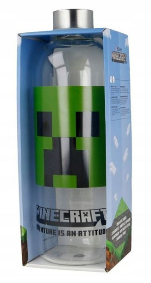 BUTELKA Szklany Bidon 1 litr - MINECRAFT Creeper