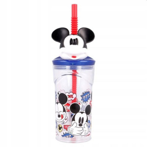 Bidon Kubek 360ml 3D ze słomką Disney MYSZKA MIKI