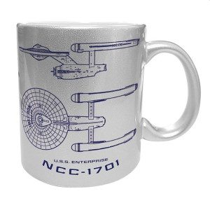 Oryginalny srebrny kubek 320ml STAR TREK Enterprise