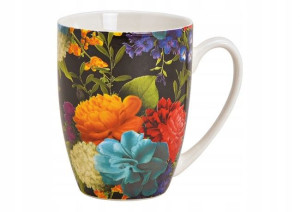 Przepiękny duży kubek ceramiczny 370ml KWIATY