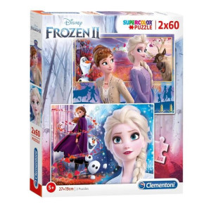 PUZZLE dla dzieci 2x60 elementów Kraina Lodu 2