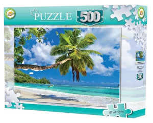 Duże Puzzle układanka 500el WYSPA SESZELE PLAŻA