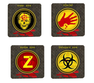 Podkładki korkowe kpl 4szt Zombie , zombiaki kwdr