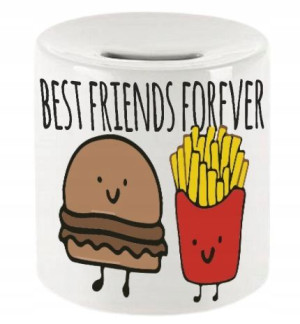 SKARBONKA ceramiczna - BEST FRIENDS FOREVER v2
