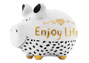 SKARBONKA Świnka ceramiczna Enjoy Life 12cm