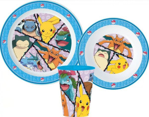 Zestaw 3 naczyń obiadowych do mikrofali Pokemon