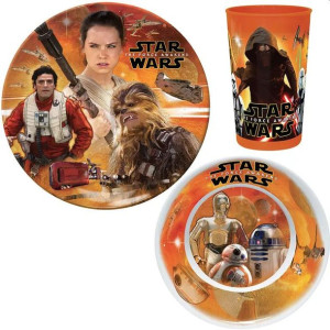 Zestaw 3 naczyń Miska Talerz Kubek - STAR WARS