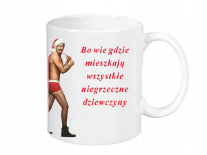 KUBEK 300ml Mikołaj - Niegrzeczne dziewczyny /01