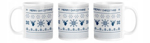 KUBEK Zimowy - Renifer Sweterek Merry Christmas Z2