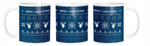 KUBEK Zimowy - Renifer Sweterek Merry Christmas Z1