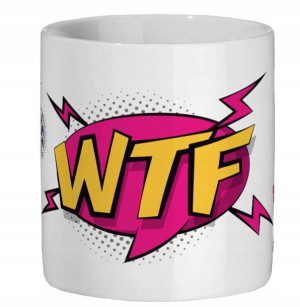 KUBEK 300ml Comics WTF Komiksowe WTF V3 JetJet