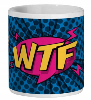KUBEK 300ml Comics WTF Komiksowe WTF V1 JetJet