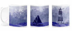 KUBEK 300ml Ship Ahoy Statek Morze JetJet