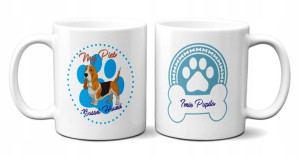 KUBEK 300ml Mój Pies Basset Hound + Imię Psa