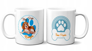 KUBEK 300ml Mój Pies Beagle + Imię Psa