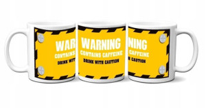 KUBEK 300ml Warning Contains Caffeine JetJet