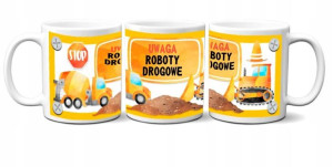 KUBEK 300ml Uwaga Roboty Drogowe Stop JetJet