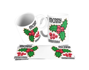 KUBEK 300ml Merry Christmas Skull Czaszki Święta