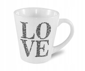 KUBEK 300ml LATTE Miłość Walentynki LOVE