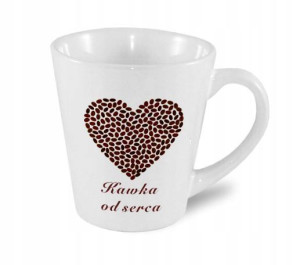 KUBEK 300ml LATTE Kawa Serce - Kawka od serca