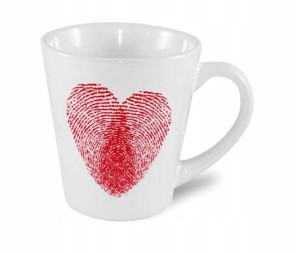 KUBEK 300ml LATTE Walentynki Miłość - Love Serce