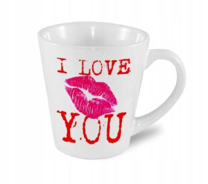 KUBEK 300ml LATTE Walentynki Miłość - I love you