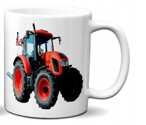 KUBEK 300ml Traktor Czerwony v1 logo