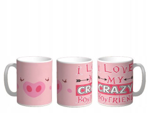 KUBEK Świnka Piggy v4 i love my crazy boyfriend