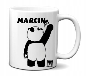 KUBEK Funny v2 Panda maluje twoje IMIĘ podaj IMIĘ