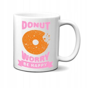 KUBEK FunnyV3Clipart v3 Donut Worry Be Happy Pink
