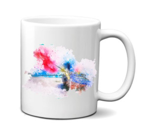 KUBEK 300ml Akwarele Art Watercolor OCEAN v5 łódź