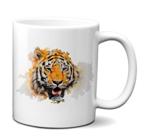 KUBEK 300ml Akwarele Art Animal Wild v21 Tygrys