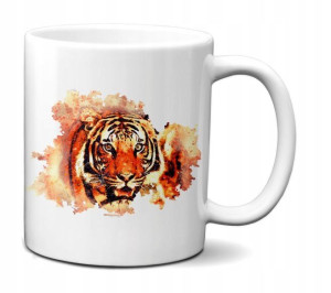 KUBEK 300ml Akwarele Art Animal Wild v54 Tygrys