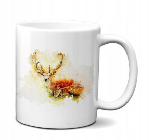 KUBEK 300ml Akwarele Art Animal Wild v43 Jeleń
