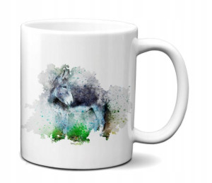 KUBEK 300ml Akwarele Art Animal Wild v66 Osioł