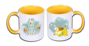 KUBEK 300ml - Pszoła Miód Will you BEE my honey?