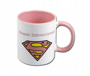 KUBEK 300ml PINK v1 Super Dziewczyna