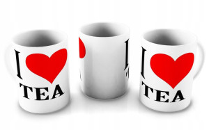 KUBEK 300ml Funny v5 - I Love Tea - Fan herbaty