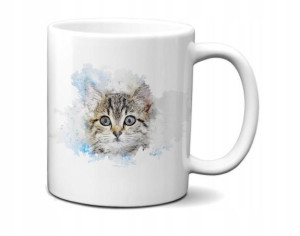 KUBEK 300ml Akwarele Art Animal KOT KOTY v8