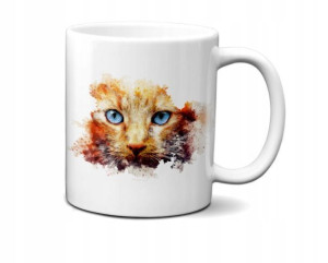 KUBEK 300ml Akwarele Art Animal KOT KOTY v11