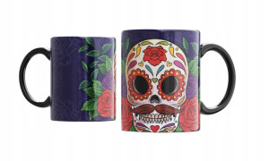 KUBEK CZARNY MUERTOS Czaszki Czaszka Meksyk v6